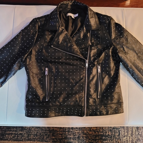 NEW York and Company Microstud Faux Leather Jacket - Picture 9 of 13